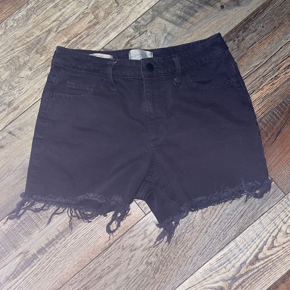 Universal Thread Gray Vintage Midi Denim Cut Off … - image 2